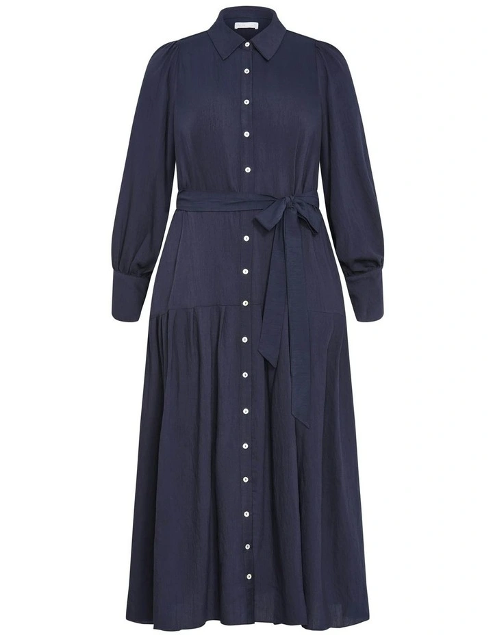 Romie Long Sleeve Maxi Dress in Navy image 5