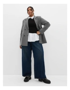 Karla Double Breasted Blazer in Charcoal