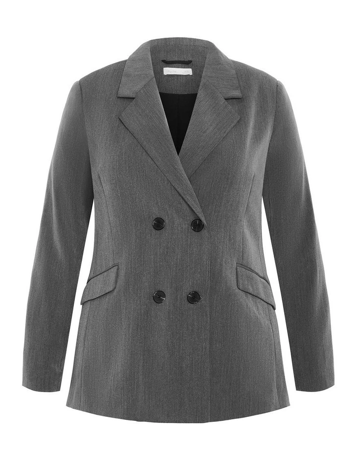 Karla Double Breasted Blazer in Charcoal image 3