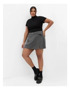 Karla Belted Skort in Grey