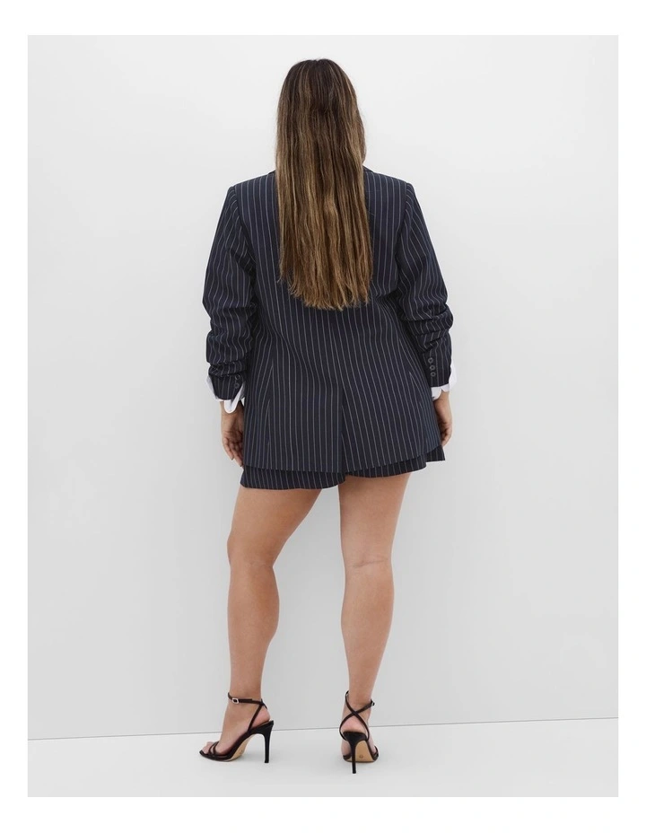 Karla Pinstripe Skort in Navy image 2