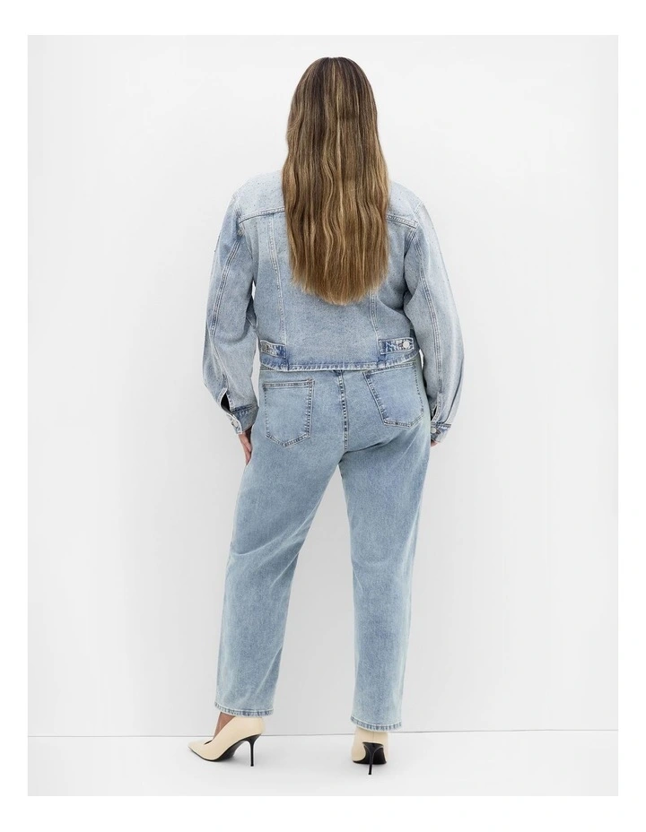Harley Fit Stud Straight Jeans in Blue image 2
