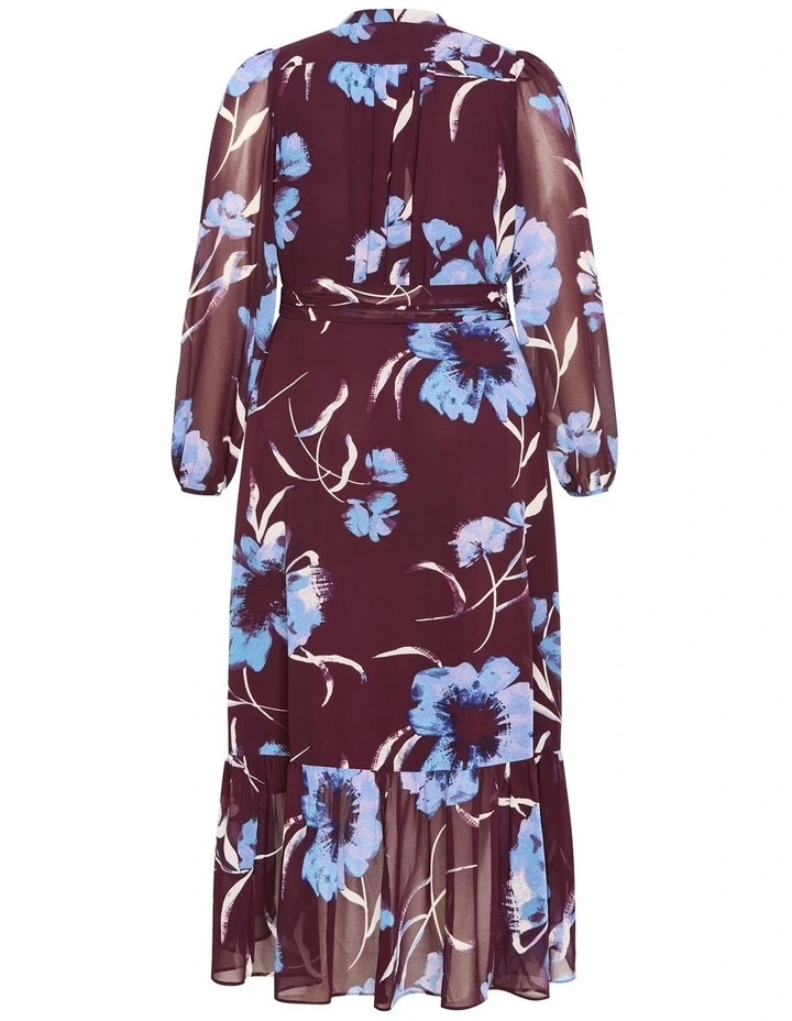 Jane Wrap Maxi Dress in Aubergine image 5