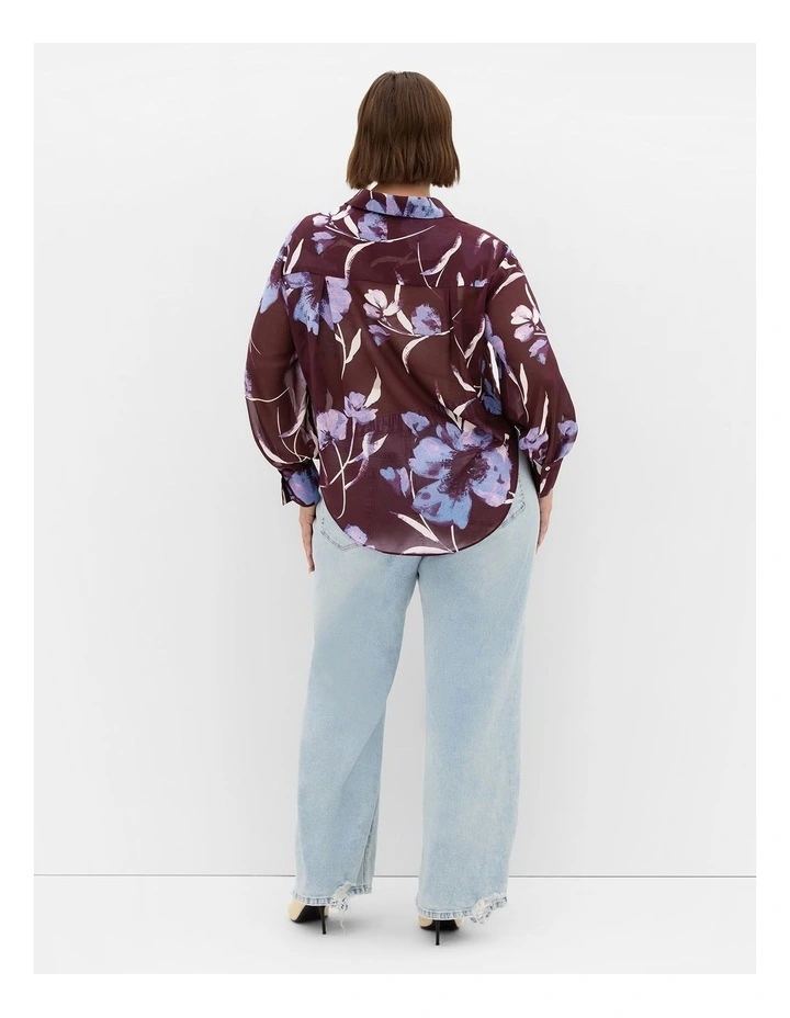 Jane Shirt in Aubergine image 2
