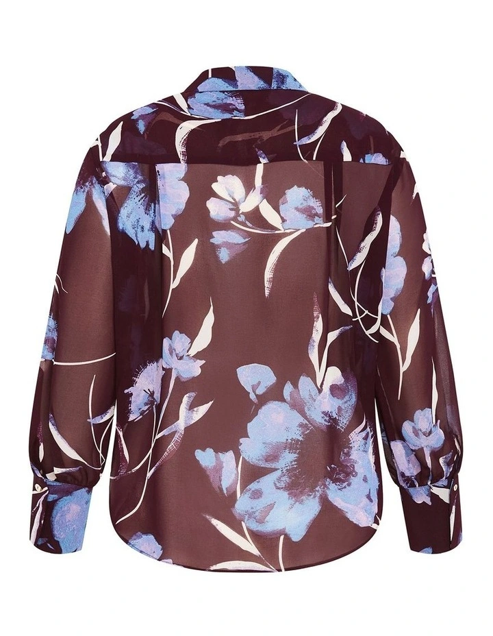 Jane Shirt in Aubergine image 4