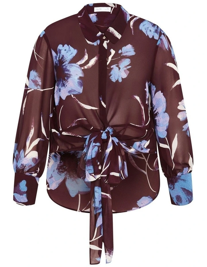 Jane Shirt in Aubergine image 5
