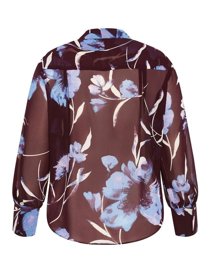 Jane Shirt in Aubergine image 6