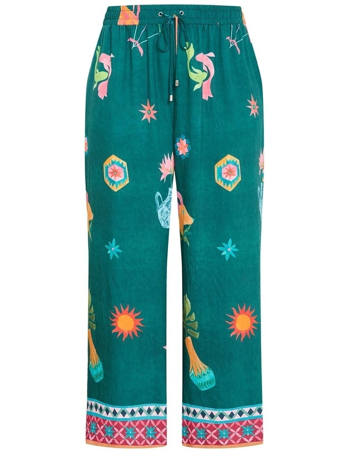 La Mont Wide Leg Pant in Emerald image 3