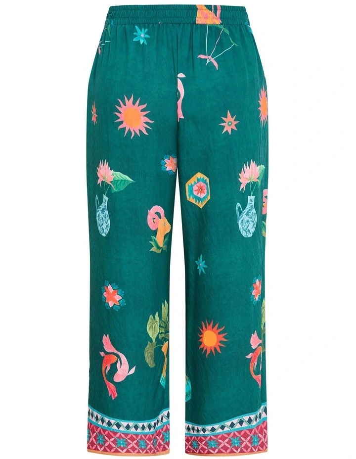 La Mont Wide Leg Pant in Emerald image 4