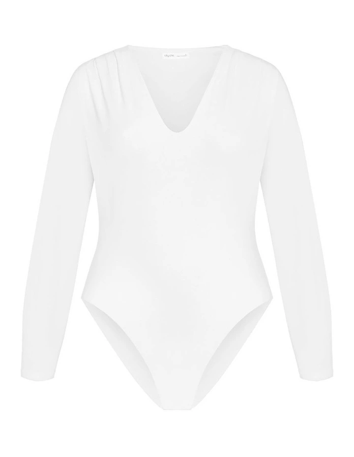 Amelia Bodysuit in White image 3