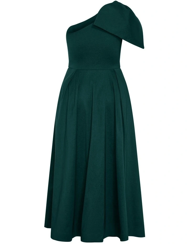 Captivate One Shoulder Maxi Dress in Deep Teal image 6
