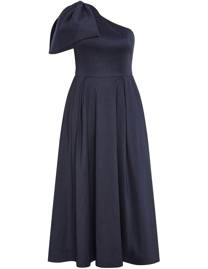 Captivate One Shoulder Maxi Dress in Navy image 3