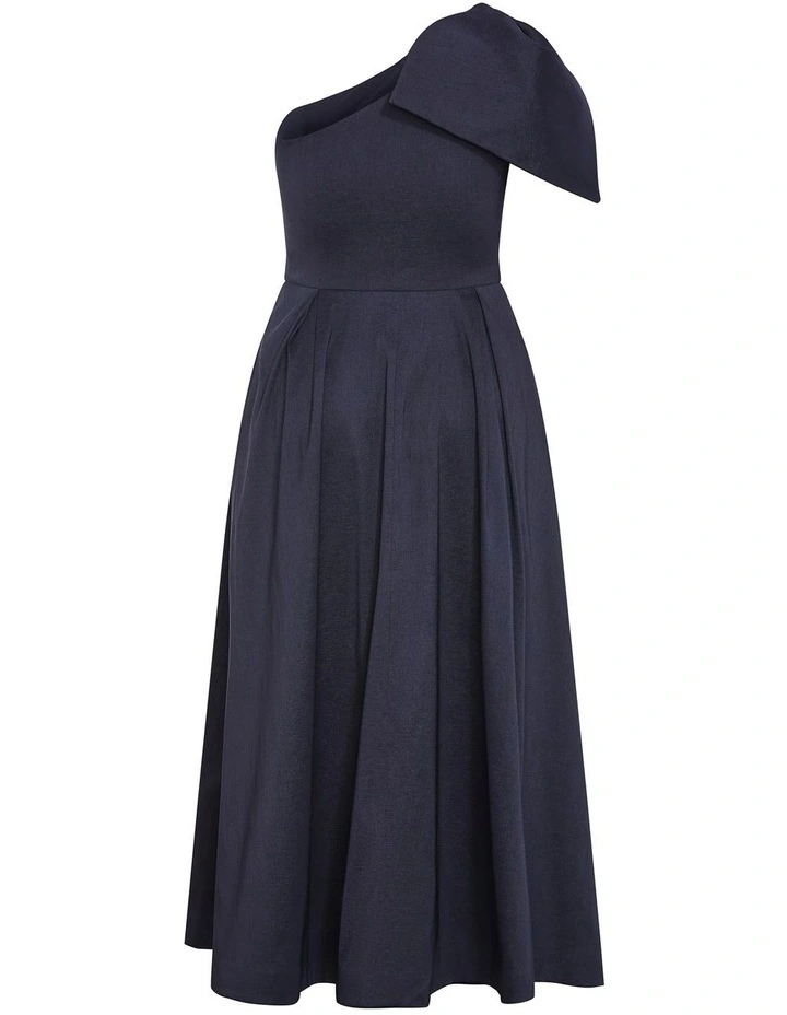 Captivate One Shoulder Maxi Dress in Navy image 4