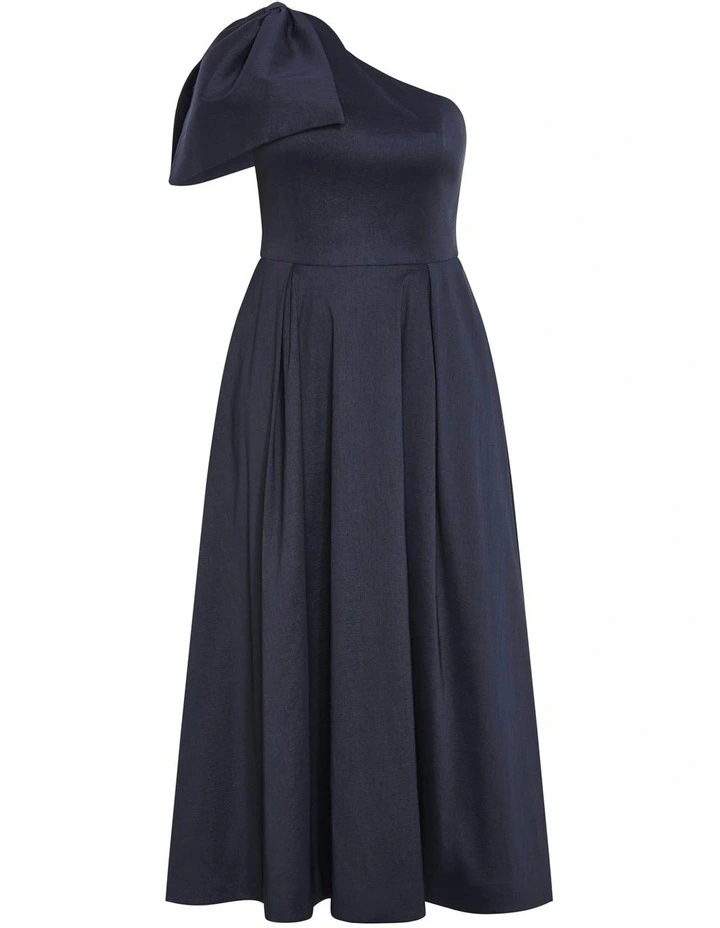 Captivate One Shoulder Maxi Dress in Navy image 5