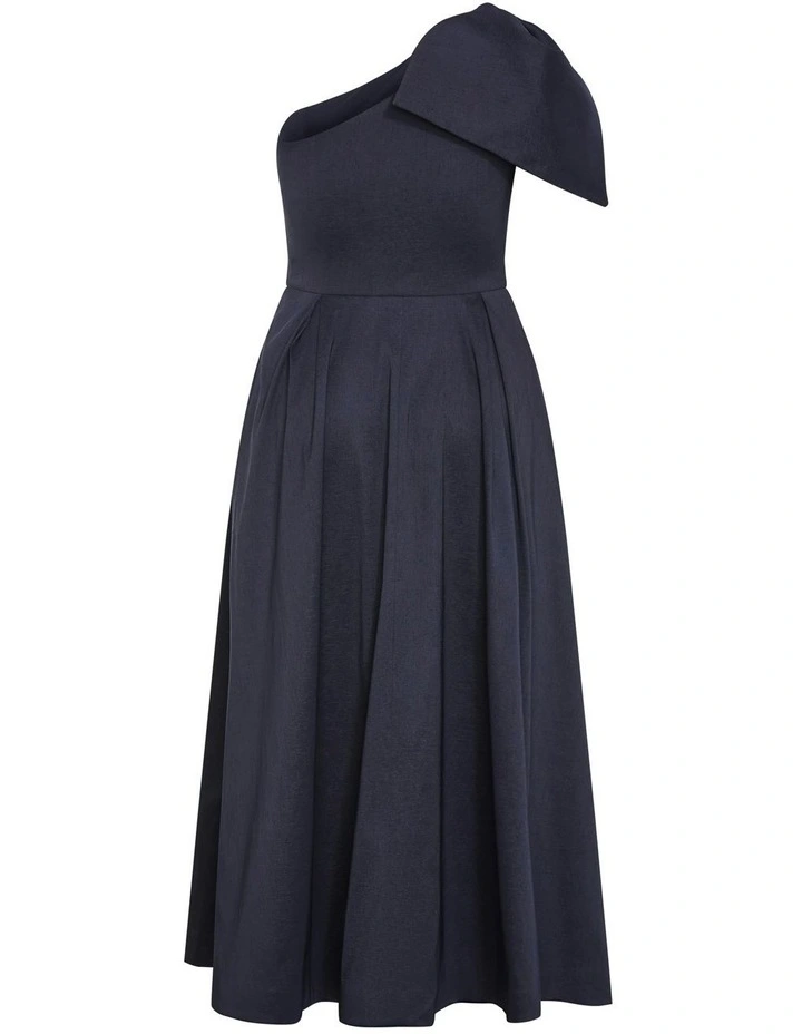 Captivate One Shoulder Maxi Dress in Navy image 6