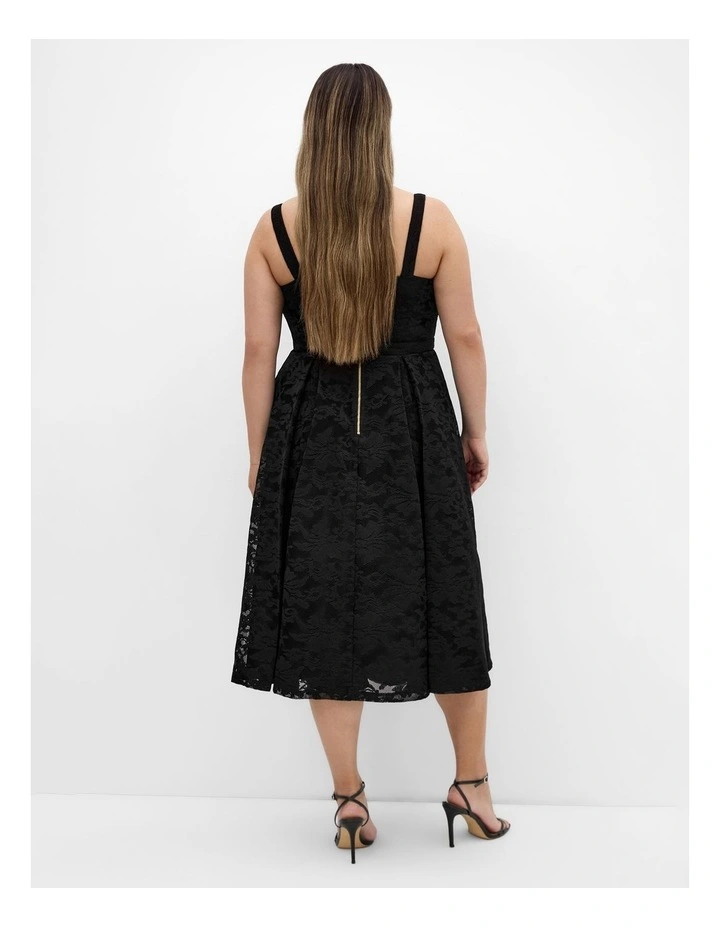 Jacklynn Midi Dress in Black image 2