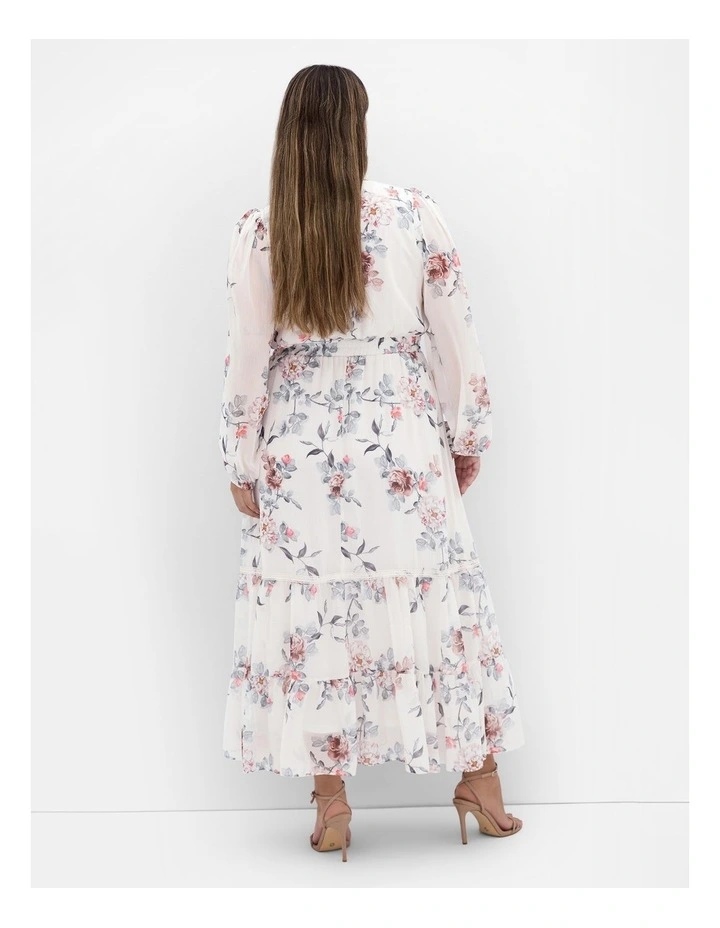 Kiki Print Maxi Dress in Ivory image 2