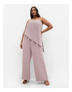 Skylar Strapless Jumpsuit in Mink