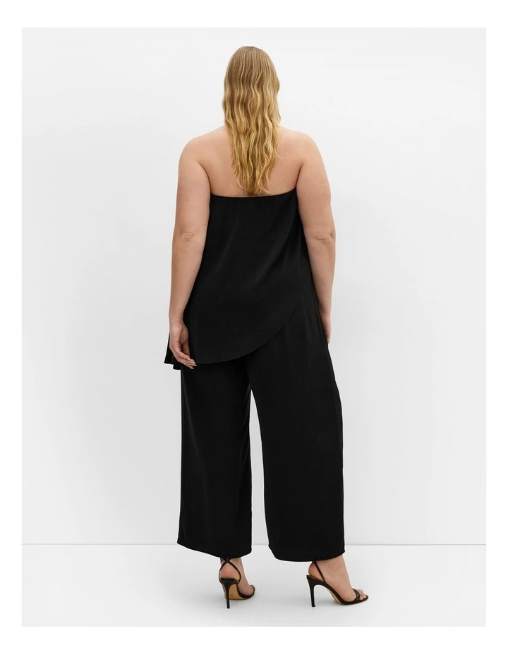 Skylar Strapless Jumpsuit in Black image 2
