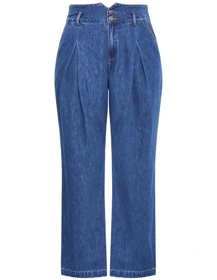 Harley Fit Corset Waist Jeans in Mid Wash image 4