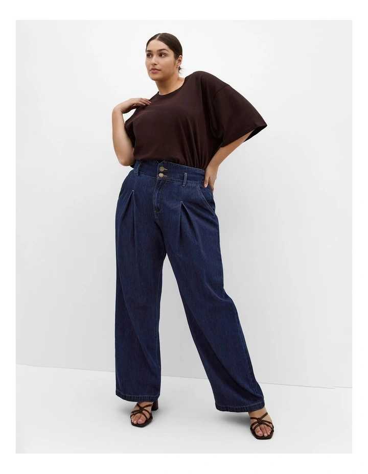Harley Fit Corset Waist Jeans in Dark Wash image 1