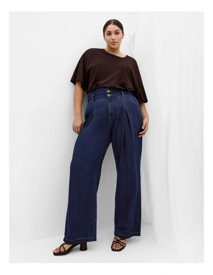 Harley Fit Corset Waist Jeans in Dark Wash image 2