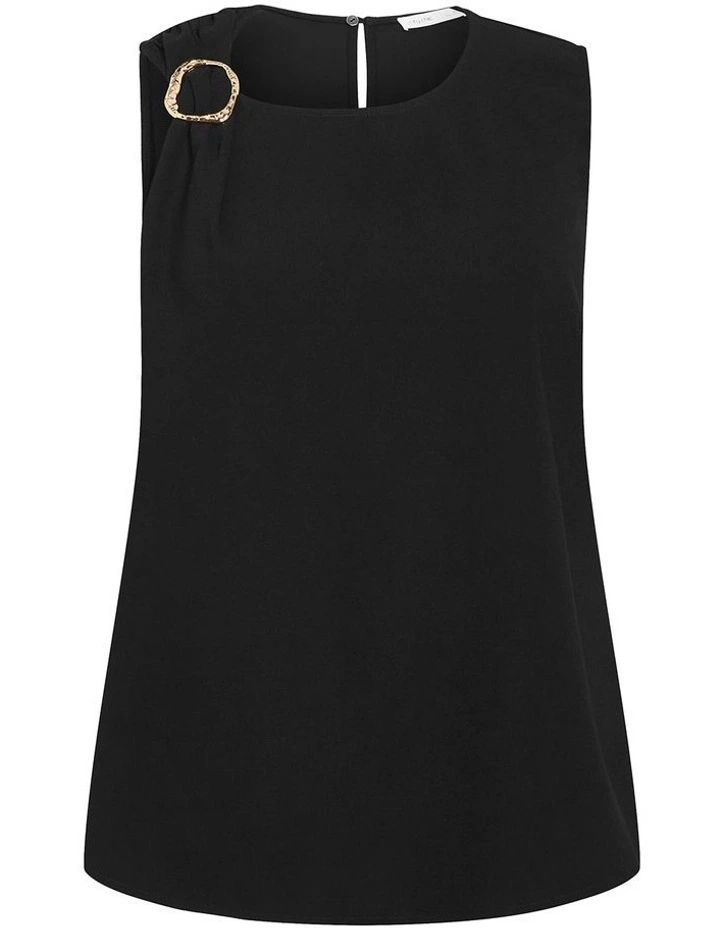 Kehlani Sleeveless Top in Black image 3