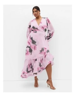Annalise Print Maxi Dress in Soft Pink