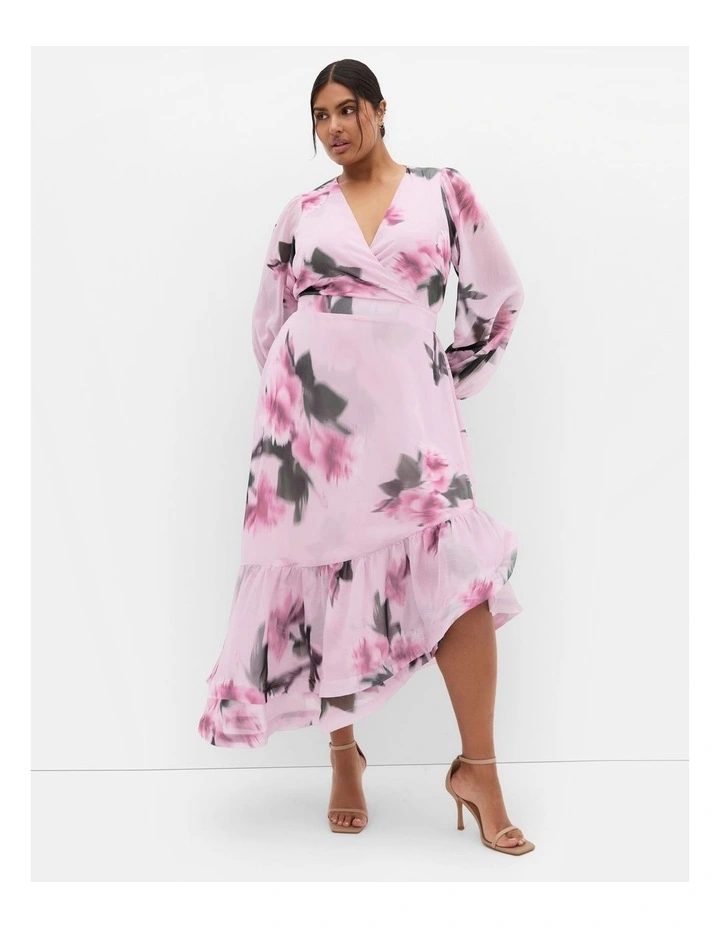 Annalise Print Maxi Dress in Soft Pink image 1