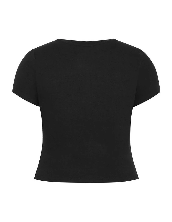 Micro Moon Print Tee in Black image 6