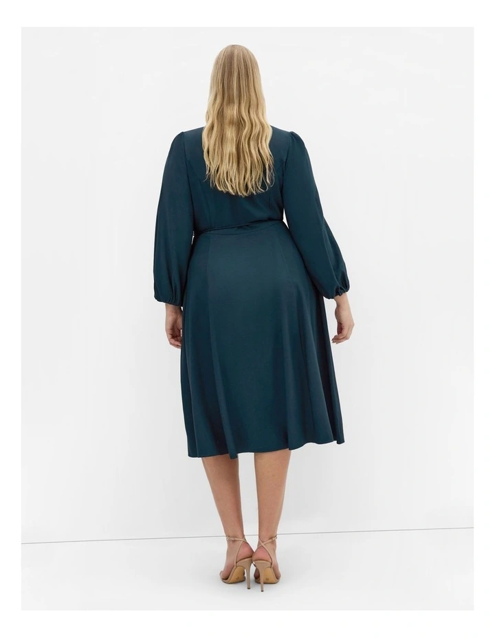 Kristina Midi Dress in deep teal image 2