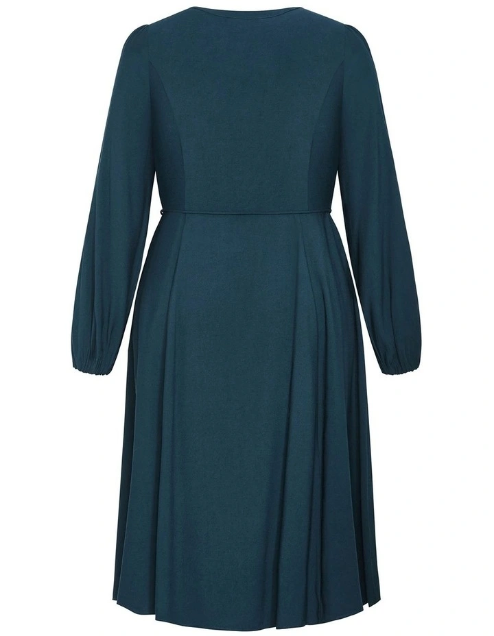 Kristina Midi Dress in deep teal image 4
