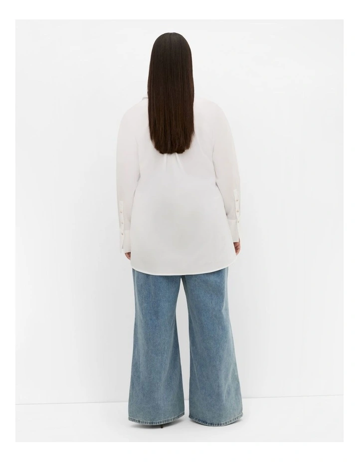 Elevated Longline Shirt in white image 2