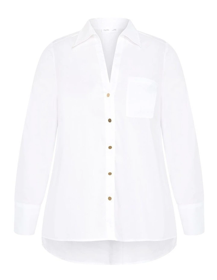 Elevated Longline Shirt in white image 3