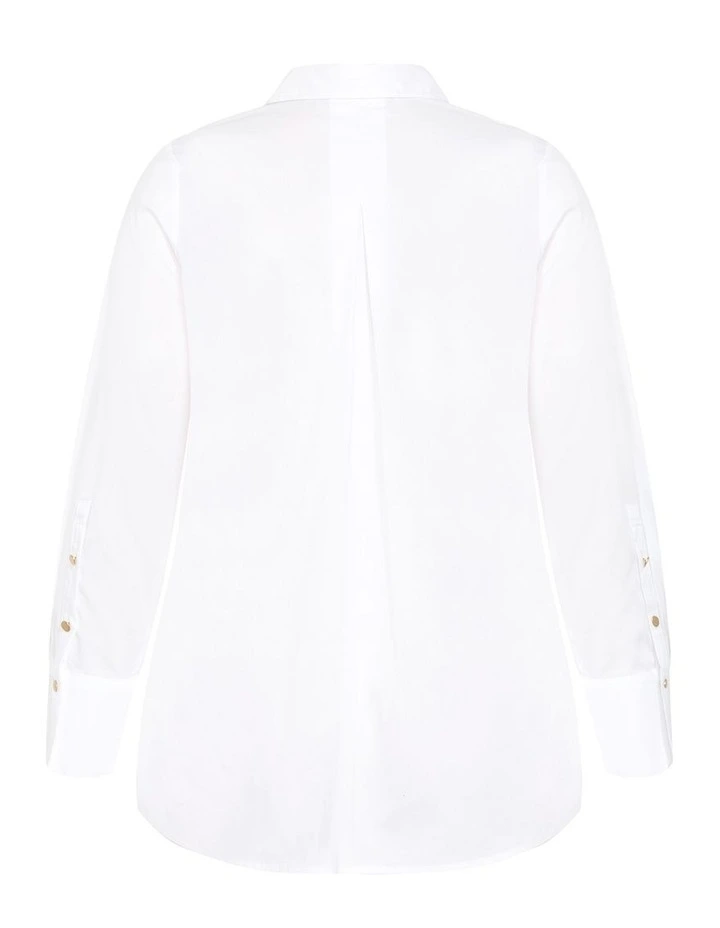 Elevated Longline Shirt in white image 4