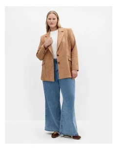 Sara Sueded Blazer in Caramel