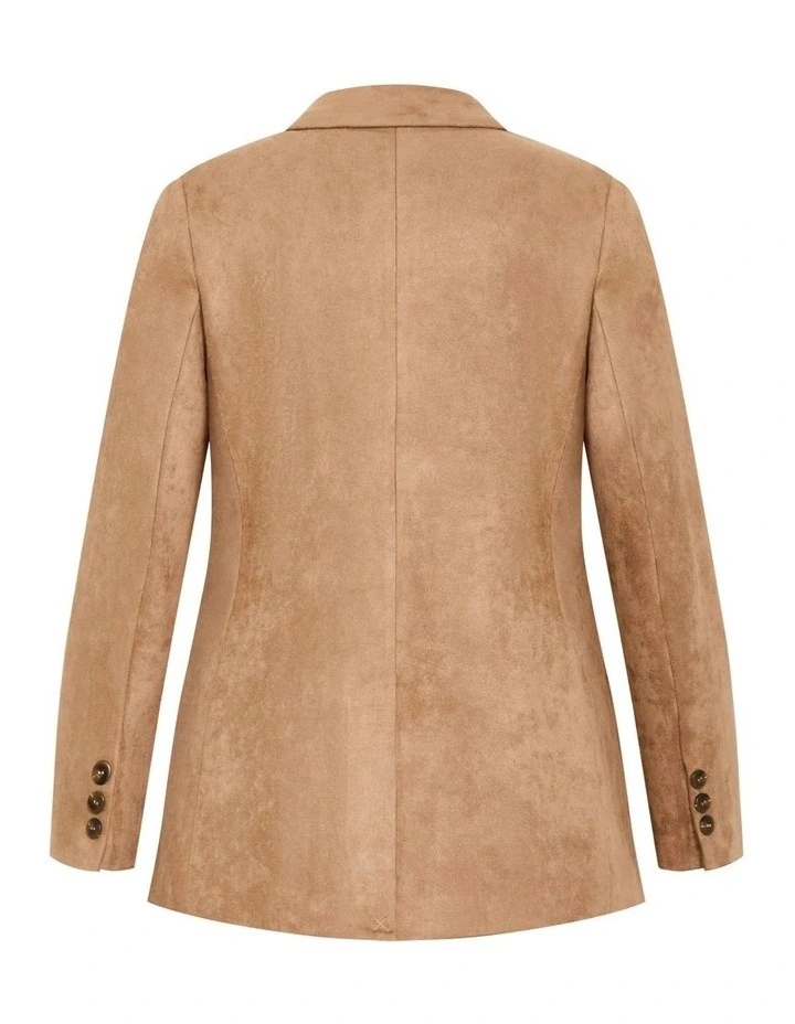 Sara Sueded Blazer in Caramel image 6