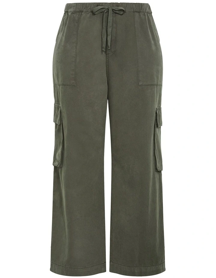 Milly Cargo Pant in Khaki image 3
