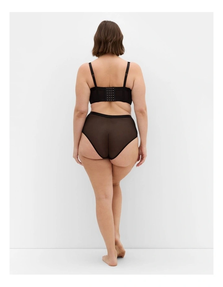 Brigitte Contour Longline Bra in Black image 2