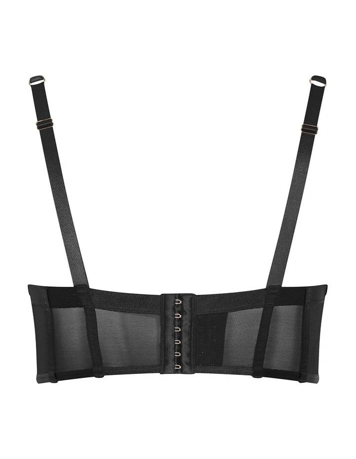 Brigitte Contour Longline Bra in Black image 3
