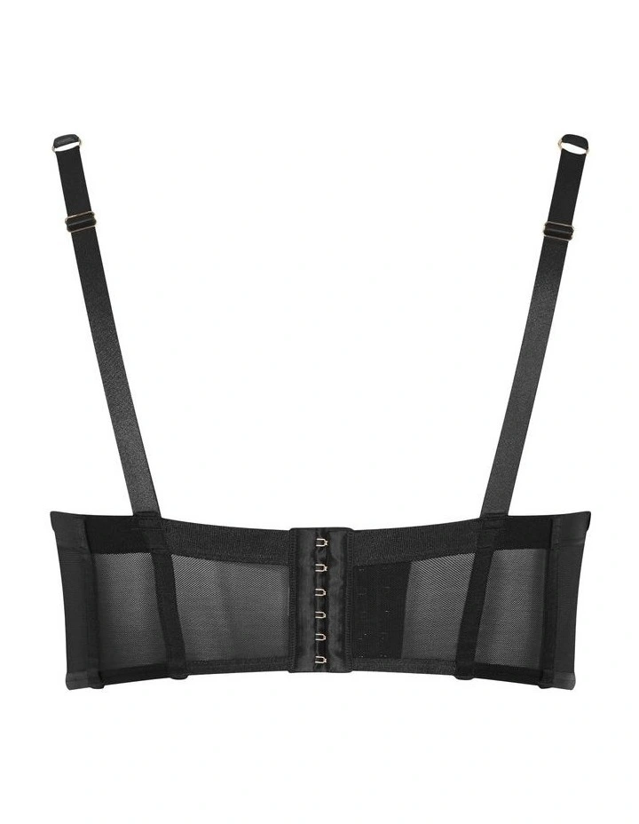 Brigitte Contour Longline Bra in Black image 5