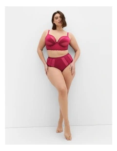Brigitte Contour Longline Bra in Sangria
