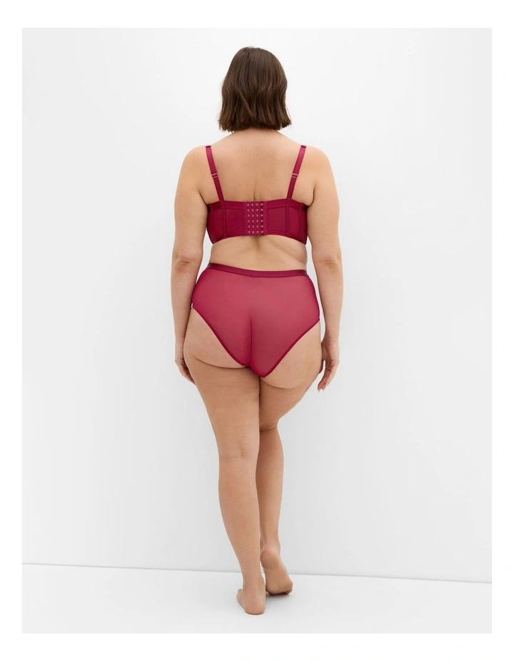 Brigitte Contour Longline Bra in Sangria image 2