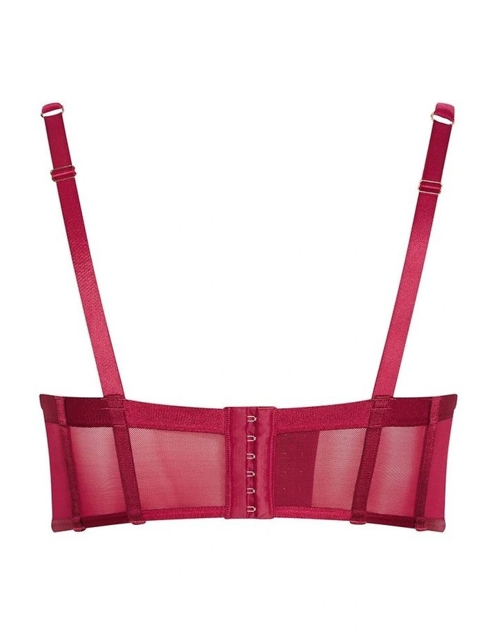 Brigitte Contour Longline Bra in Sangria image 4