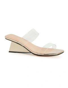 Wide Fit Layla Wedge Sandals in Gold