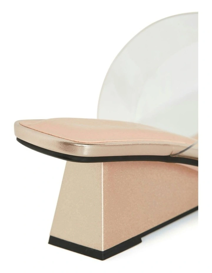 Wide Fit Layla Wedge Sandals in Gold image 7