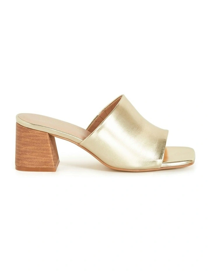 Wide Fit Hazel Heel in Gold image 2