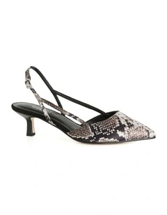 Wide Fit Mila Slingback Heel in Reptile