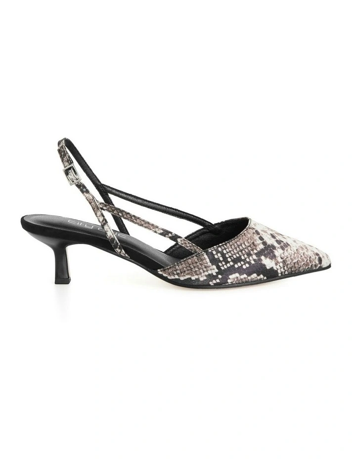 Wide Fit Mila Slingback Heel in Reptile image 2