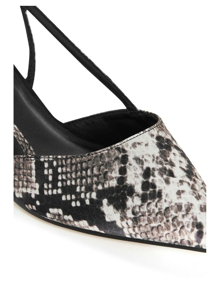 Wide Fit Mila Slingback Heel in Reptile image 7